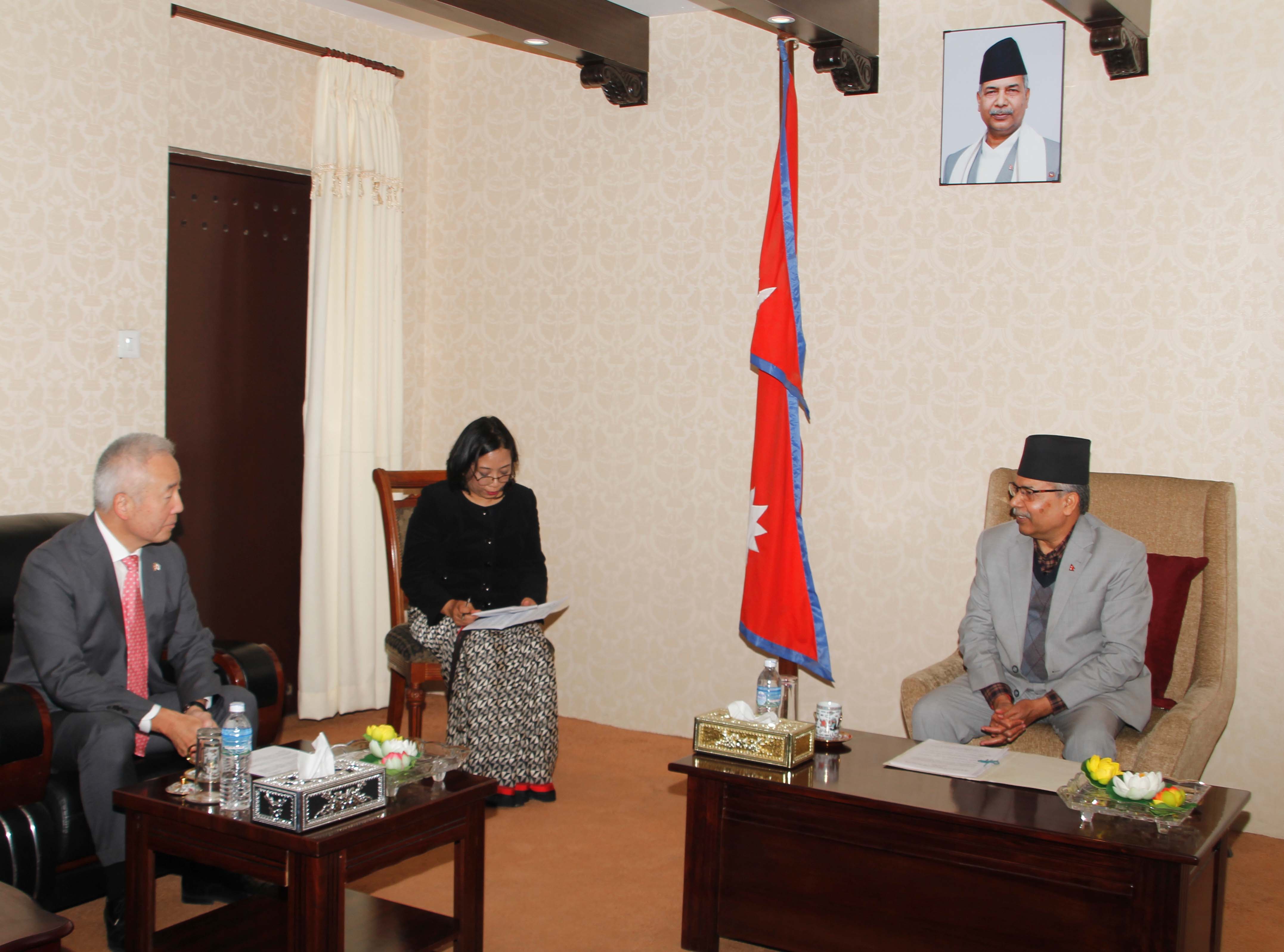 जापानी राजदूत तोरुसंग सम्मानीय उपराष्ट्रपति यादवको शिष्टाचार भेटवार्ता