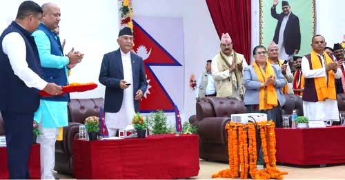 प्रधानमन्त्री ओलीद्वारा मधेशमा ६४ सडकको एकैसाथ शिलान्यास