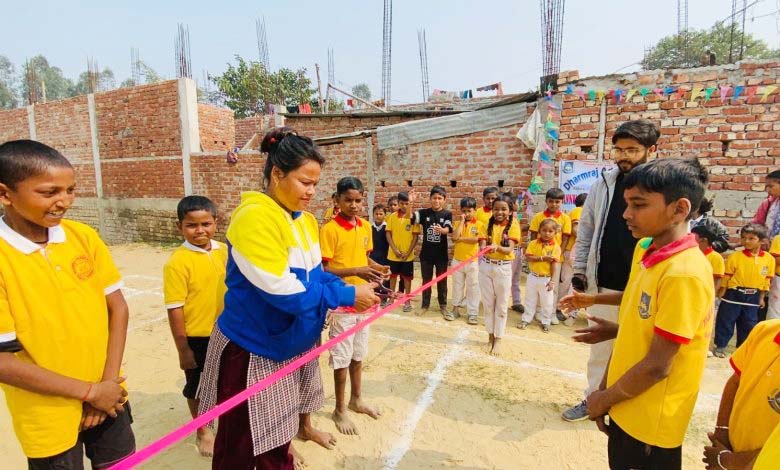 धर्मराज आदर्श स्कुलमा वार्षिक खेलकुद महोत्सव सुरु, फुटबलमा B टिम विजयी